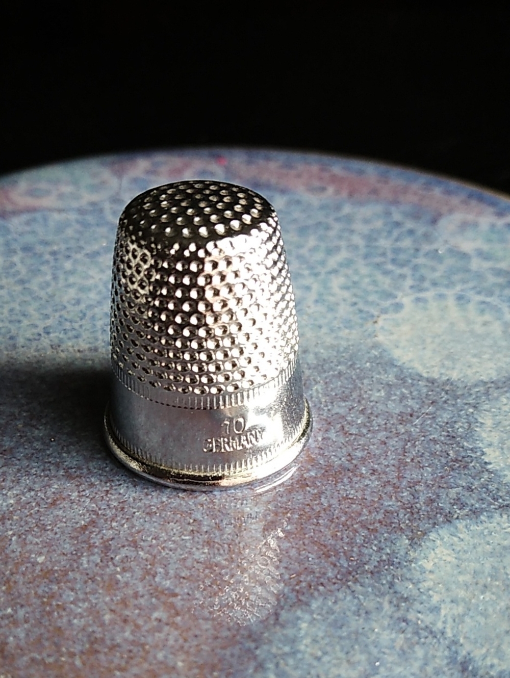 Vintage Metal Sewiing Thimble Size 10 Made In Germany Collectible